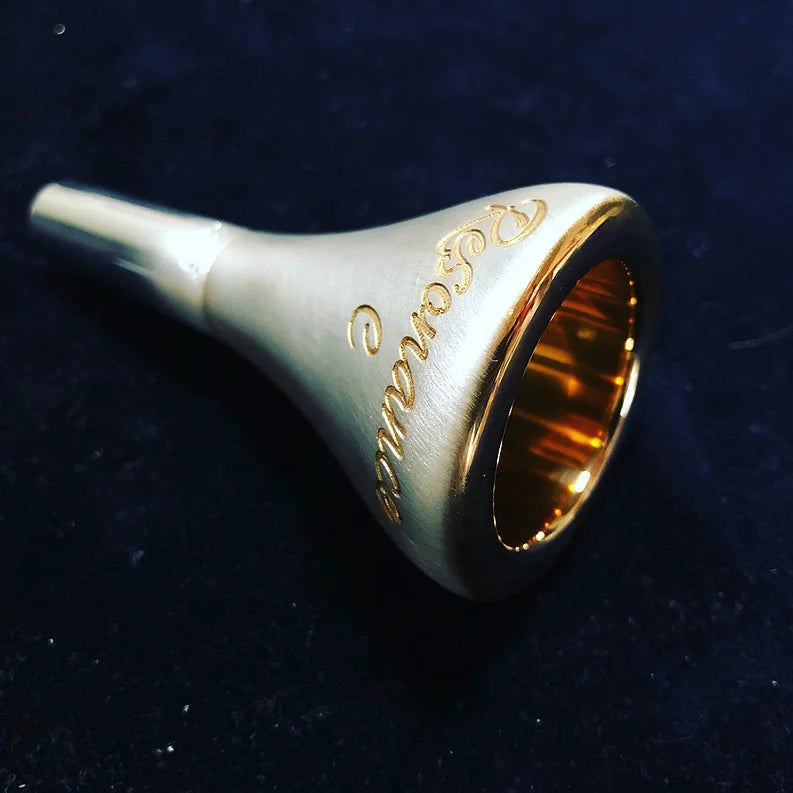 AR Resonance trombone mouthpiece, brass with gold cup